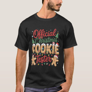 Officiële Kerst Koekjes Tester Crew Bakken Kerstmi T-shirt