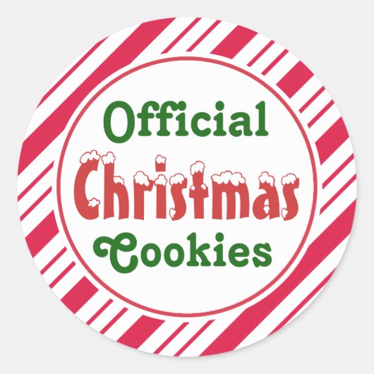 Officiële Kerstkoekjes Stickers (Voorkant)