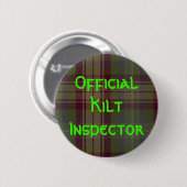 "Officiële Kilt Inspector" Ronde Button 5,7 Cm (Voorkant /achterkant)
