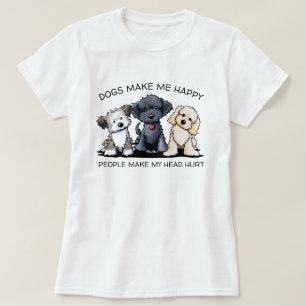 Officiële KiniArt Dogs maakt me gelukkig met T-Shi T-shirt