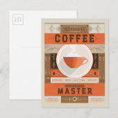 Officiële koffiebrew-master briefkaart (Voorkant / Achterkant)