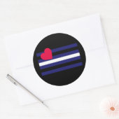 OFFICIËLE LADERPRIDEVLAG RONDE STICKER (Envelop)