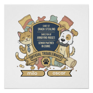 Officiële lastpak   Grappige huisdieren als partne Perfect Poster