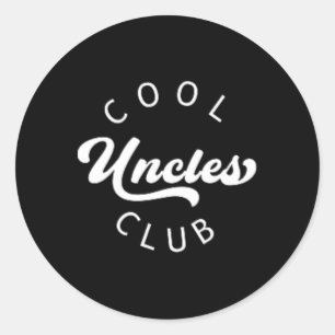 Officiële lid Cool Uncles Club Shirt Vet Ronde Sticker