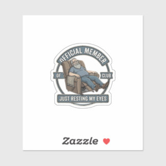 Officiële Lid van Club Gewoon Mijn Ogen Rusten Vad Sticker
