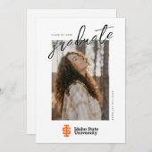 Officiële logo-ontwerp van Idaho State University Aankondiging (Voorkant / Achterkant)