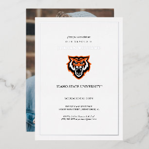 Officiële logo-ontwerp van Idaho State University Folie Uitnodiging