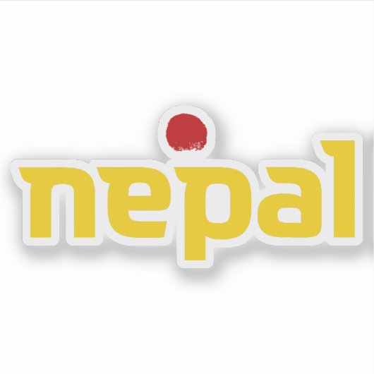 Officiële logo van Nepal Sticker (Voorkant)