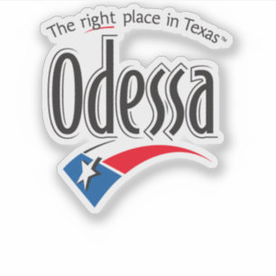 Officiële logo van Odessa, Texas, Verenigde Staten Sticker