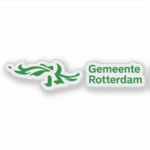 Officiële logo van Rotterdam Nederland Sticker