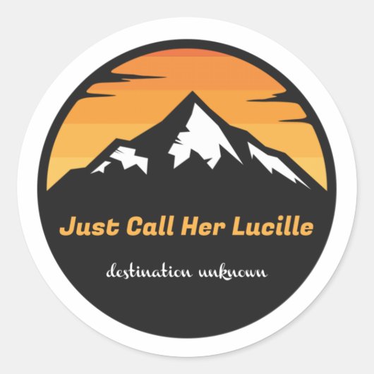Officiële Lucille Merch Ronde Sticker (Voorkant)
