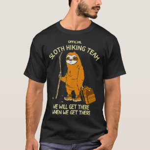 Officiële Luiaard Wandel Team Grappige Wandel Groe T-shirt