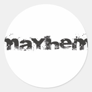 Officiële Mayhem Logo Merchandise Ronde Sticker