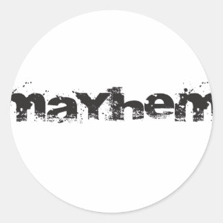 Officiële Mayhem Logo Merchandise Ronde Sticker