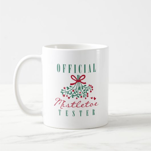 Officiële mistletoe-test koffiemok (Links)