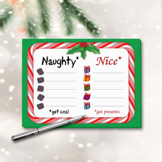 Officiële Naughty of Nice lijst Post-it® Notes