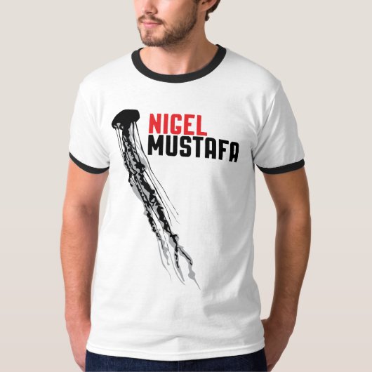 Officiële Nigel Mustafa Mannen T-Shirt (Voorkant)