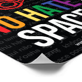 Officiële No Hate Poster Zazzle Edition 6.5"x10" (Hoek)