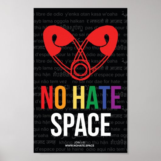 Officiële No Hate Poster Zazzle Edition 6.5"x10" (Voorkant)