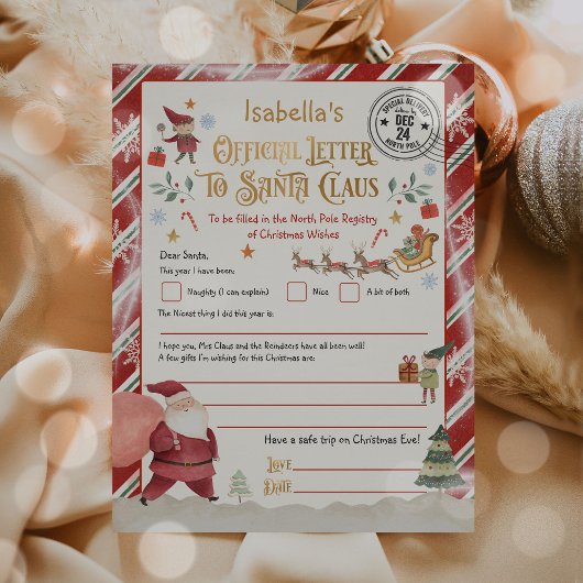 Officiële noord-poolbrief aan de Kerstman