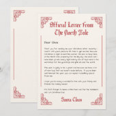Officiële Noordpool-brief van Santa Kaart (Voorkant / Achterkant)