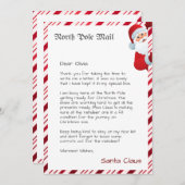 Officiële Noordpool-brief van Santa Kaart (Voorkant / Achterkant)