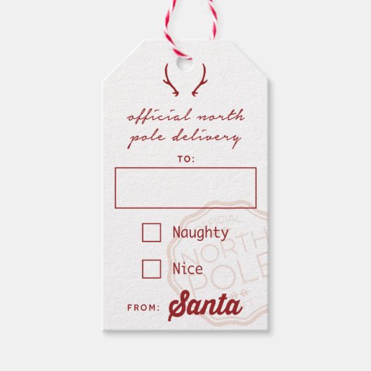 Officiële North Pole Delivery Gift Label Cadeaulabel (Voorkant)