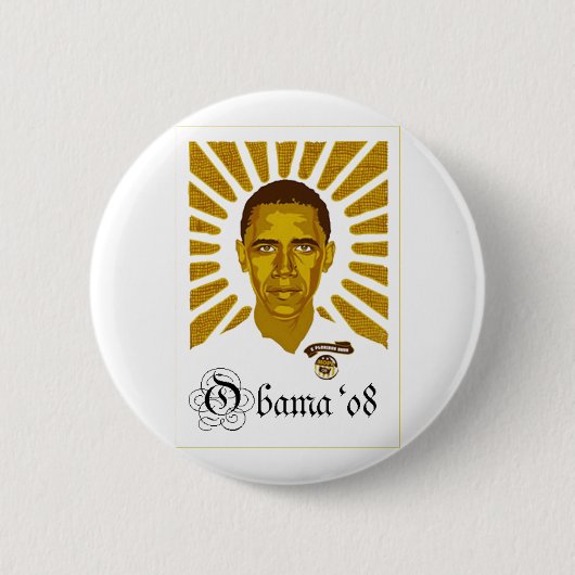 Officiële Obama-Button #7 Ronde Button 5,7 Cm (Voorkant)