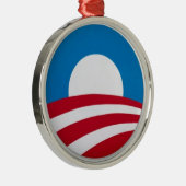 Officiële Obama campagne logo Metalen Ornament (Rechts)