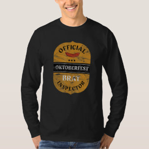 Officiële Oktoberfest Bratwurst Inspecteur Duits T-shirt