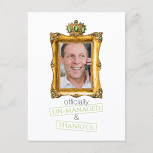 officiële onbeheerde pensioen dankkaart briefkaart