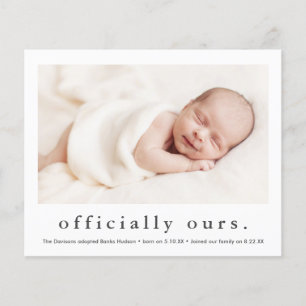Officiële Onze Foto Adoptie Aankondiging