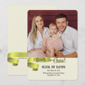 Officiële Ours Fotoadoptie Aankondiging Kaart (Voorkant / Achterkant)