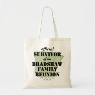 Officiële overlevende gezinshereniging (groen) tote bag