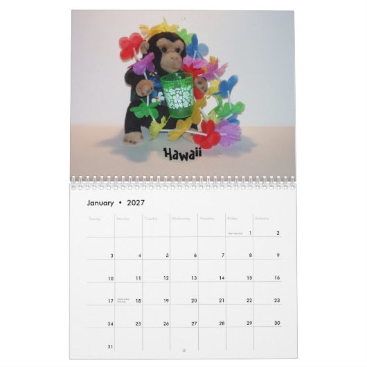 Officiële Pet Monkey-agenda Kalender (Jan 2027)