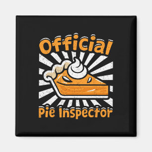 Officiële Pie Inspector Funny Thanksgiving Pompoen Magneet