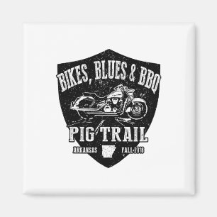 Officiële Pig Trail Bikes Blues BBQ Motorcycle Magneet