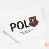 Officiële POL-Sticker Ovale Sticker (Envelop)
