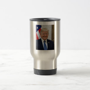 Officiële portret van president Donald Trump Reisbeker