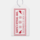 officiële post van de kerstman cadeaulabel (Achterkant)