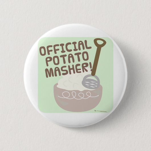 Officiële Potato Masher Ronde Button 5,7 Cm (Voorkant)