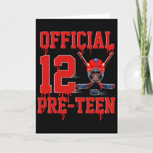 Officiële pre-puberteit 12e verjaardag Hockey Ijs Kaart
