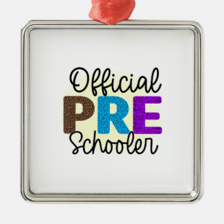 Officiële pre-schoolleraar metalen ornament