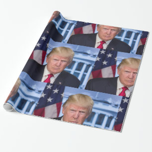 Officiële presidentiële portret van Donald Trump Cadeaupapier