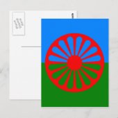 Officiële Romaanse zigeunervlag Briefkaart (Voorkant / Achterkant)