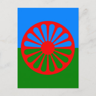 Officiële Romaanse zigeunervlag Briefkaart