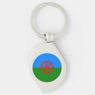 Officiële Romaanse zigeunervlag Sleutelhanger