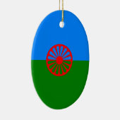 Officiële Romany gypsy vlag Keramisch Ornament (Rechts)