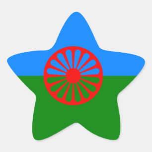 Officiële Romany gypsy vlag Star Sticker