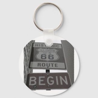 Officiële Route 66 begint teken Sleutelhanger